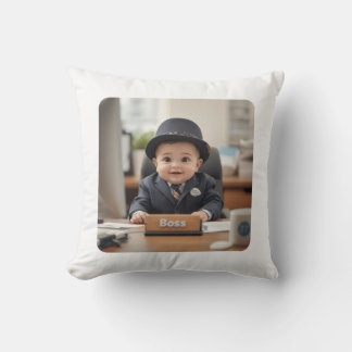 „Little Baby Boss | Lustiges Kleinkind-Shirt | Cut Kissen