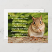 Little Baby Chipmunk Excellence Zitat Postkarte (Vorne/Hinten)