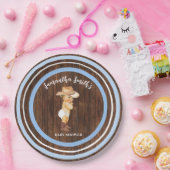 Little Baby Cowboy Western Blue Baby Dusche Pappteller (Party)