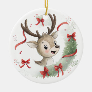Little Baby Deer Christmas, Cute Fawn Keramik Ornament
