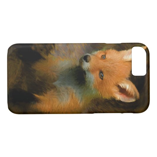 Little Baby Fox Cub Portrait Case-Mate iPhone Hülle (Rückseite (Horizontal))