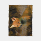 Little Baby Fox Cub Portrait Fleecedecke (Vorderseite)