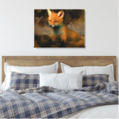 Little Baby Fox Cub Portrait Leinwanddruck (Insitu (Schlafzimmer))