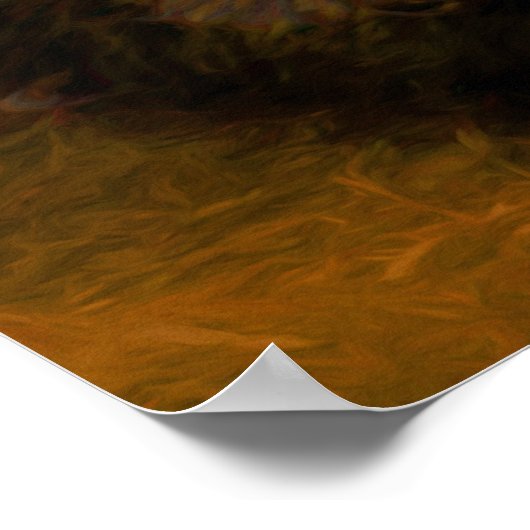 Little Baby Fox Cub Portrait Poster (Ecke)