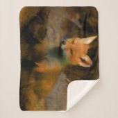 Little Baby Fox Cub Portrait Sherpadecke (Vorderseite)
