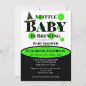Little Baby ist das Brechen der Halloween Baby-Dus Einladung (Vorderseite)