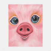 Little Baby Piggy - Lächeln Fleecedecke (Vorderseite)