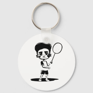 Little Badminton Boy Racket Sports Shuttle Schlüsselanhänger