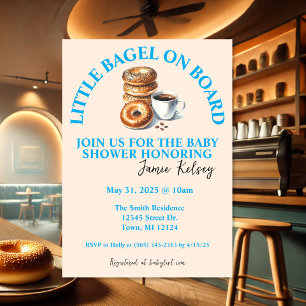 Little Bagel on Board Baby Shower Einladung