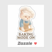 Little Baker Cat: Cozy Morning Kneading Art Aufkleber (Blatt)