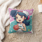 Little Baller Babe Throw Kissen (Decke)