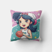 Little Baller Babe Throw Kissen (Rückseite)