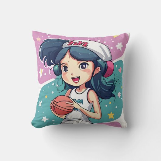 Little Baller Babe Throw Kissen (Vorderseite)