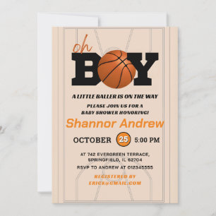 Little Baller ist auf dem Weg Basketball Baby Show Einladung