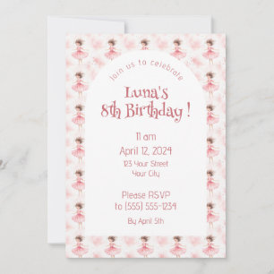 Little Ballerina #3 - Brünett Girl Einladung