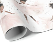 Little Ballerina #6 - Black Girl Geschenkpapier (Rolleneckpunkt)