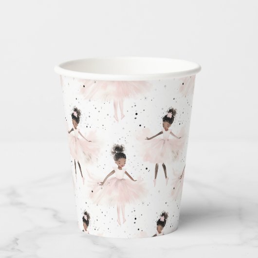Little Ballerina #6 - Black Girl Pappbecher (Vorderseite)