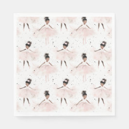 Little Ballerina #6 - Black Girl Serviette