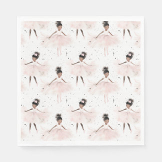 Little Ballerina #6 - Black Girl Serviette