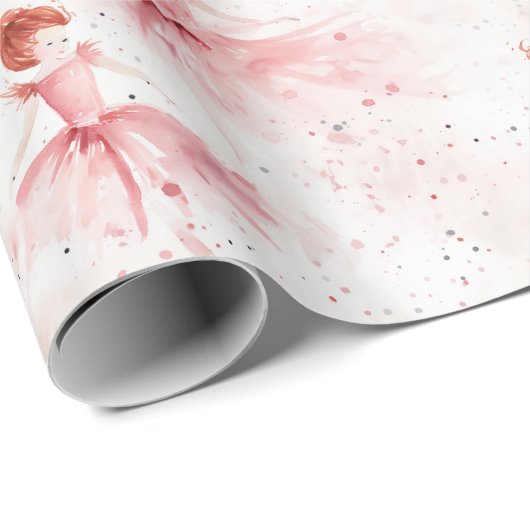 Little Ballerina #8 - Read Head Girl Geschenkpapier (Rolleneckpunkt)