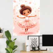 Little Ballerina Art kids Poster (Heimbüro)