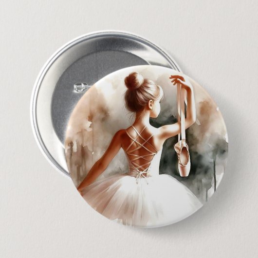 "Little Ballerina Dreams" Button (Vorne & Hinten)