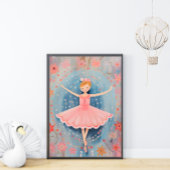 Little Ballerina Kinderzimmer Wall Art Poster
