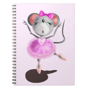 Little Ballerina Mouse Notebook - Ihre Farben Notizblock