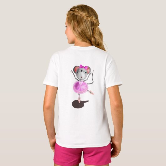 Little Ballerina Mouse T-Shirt (Schwarz voll)