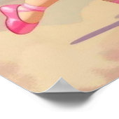 Little Ballerinas Dancing Cute Illustration Poster (Ecke)