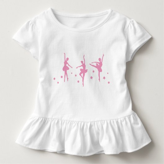 Little Ballerinas Ruffled Toddler T - Shirt (Vorderseite)