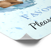 Little Bambi Blue Flowers Wolken Staub Favoriten S Poster (Ecke)