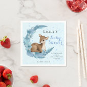 Little Bambi & Halbmond Blume Blue Baby Dusche Serviette (Beispiel)