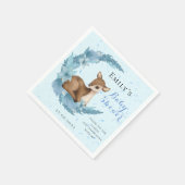 Little Bambi & Halbmond Blume Blue Baby Dusche Serviette (Ecke)