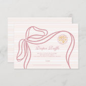 Little Bambina Pink Italienische Babydusche Begleitkarte (Vorne/Hinten)