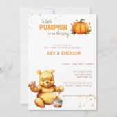 Little Bar Fall Harvest Pumpkin Baby Dusche Einladung (Vorderseite)