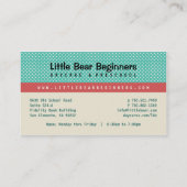 Little Bären Beginners Daycare Business Card Visitenkarte (Rückseite)