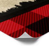 Little Bären Flannel Lumberjack Begrüßungszeichen Poster (Ecke)