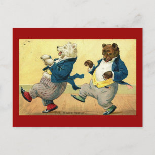 Little Bars, Cake Walk Dance Vintag Postkarte