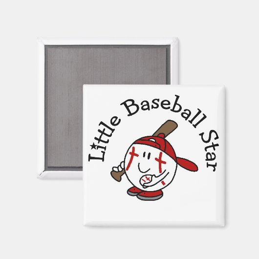 Little Baseball Star Tshirts und Geschenke Magnet (Vorderseite/Rückseite)