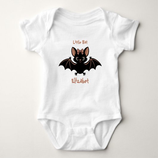 Little Bat Baby Girl Niedliches Halloween Baby Strampler (Vorderseite)