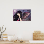 Little Bat Girl Vampire Gothic Fairy Poster (Küche)
