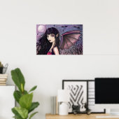 Little Bat Girl Vampire Gothic Fairy Poster (Heimbüro)