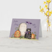 Little Bat - Grußkarte Karte (Gelbe Blume)