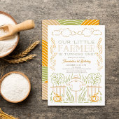 Little Bauer Harvest Scarecrow 1. Geburtstag Einladung