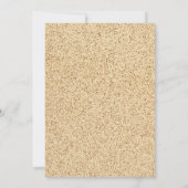 Little Beach Baby Aquamarin Sand Pail Baby Dusche Einladung (Rückseite)