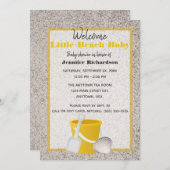 Little Beach Baby Shovel and Pail Baby Shower Einladung (Vorne/Hinten)