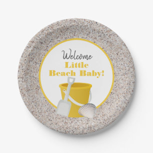 Little Beach Baby Shovel and Pail Baby Shower Pappteller