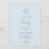 Little Beach Baby Shower Boy Einladung (Vorne/Hinten)