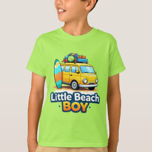 Little Beach Boy - Süßer Surf-Van-Sommer-Kinder-T- T-Shirt